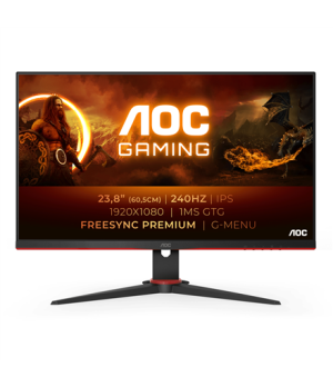 AOC | Monitor | 24G2ZE/BK | 23.8 " | IPS | FHD | 16:9 | 240 Hz | 1 ms | 1920 x 1080 | 350 cd/m² | Headphone out (3.5mm) | HDMI p