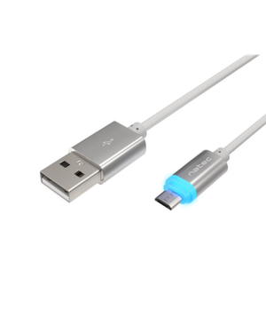 Natec Prati, USB Micro to Type A Cable 1m, LED, Silver | Natec | Prati | Micro USB | USB Type-A