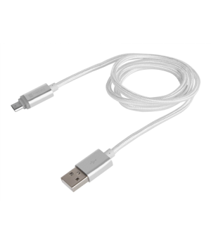 Natec Prati, USB Micro to Type A Cable 1m, LED, Silver | Natec | Prati | Micro USB | USB Type-A