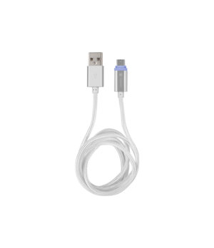 Natec Prati, USB Micro to Type A Cable 1m, LED, Silver | Natec | Prati | Micro USB | USB Type-A