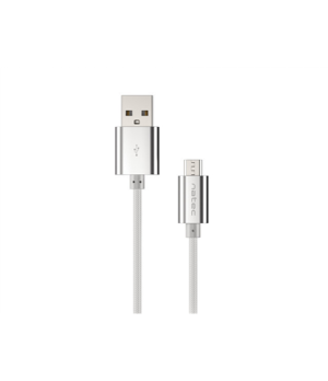 Natec Prati, USB Micro to Type A Cable 1m, Nylon, Silver | Natec | Prati | Micro USB | USB Type-A