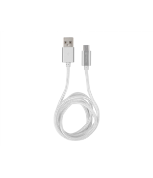 Natec Prati, USB Micro to Type A Cable 1m, Nylon, Silver | Natec | Prati | Micro USB | USB Type-A