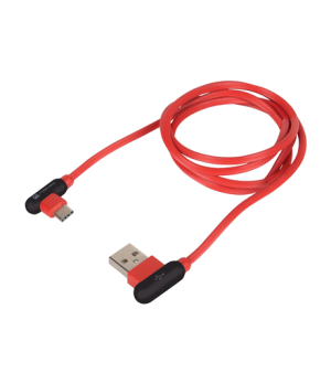 Natec Prati, Angled USB Type C to Type A Cable 1m, Red | Natec | Angled USB Type C to USB Type A | Prati | USB Type C | USB Type