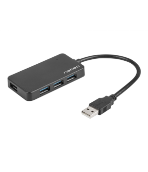 Natec | 4 Port Hub With USB 3.0 | Moth NHU-1342 | Black | 0.15 m