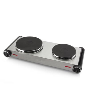 Tristar | Free standing table hob | KP-6248 | Number of burners/cooking zones 2 | Stainless Steel/Black | Electric