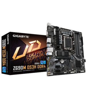 Gigabyte | Z690M DS3H DDR4 1.0 M/B | Processor family Intel | Processor socket  LGA1700 | DDR4 DIMM | Memory slots 4 | Supported