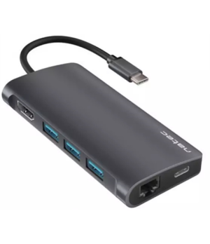 Natec Multi-Port Adapter, Fowler 2, USB-C, 3x USB 3.0, HDMI, RJ45, SD, Micro SD Natec Multi-Port Adapter Fowler 2 NMP-1773	 Warr