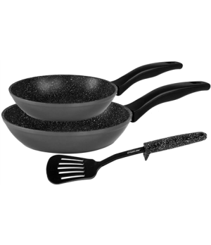 Stoneline Pan set with spatula 17891 Frying Diameter 20/28 cm Suitable for induction hob Fixed handle Gray