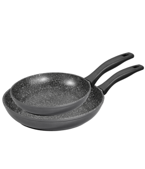 Stoneline | Pan Set of 2 | 6937 | Frying | Diameter 24/28 cm | Suitable for induction hob | Fixed handle | Anthracite