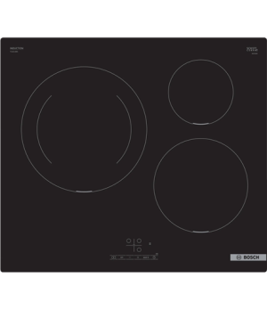 Bosch | PUJ611BB5E | Induction | Number of burners/cooking zones 3 | Touch | Timer | Black