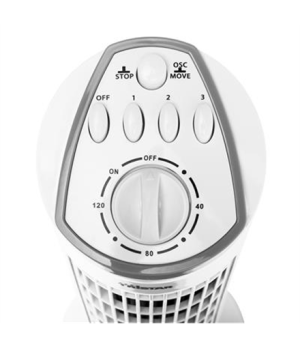 Tristar | VE-5864 | Tower Fan | White | Diameter 24 cm | Number of speeds 3 | Oscillation | 40 W | No