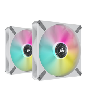 Corsair | iCUE ML140 RGB ELITE Premium, Dual Pack | CO-9050119-WW | White | Case fan