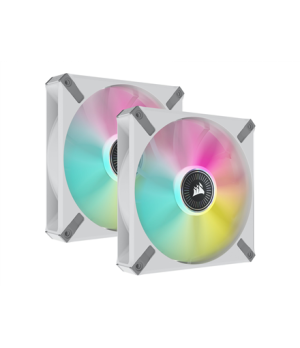 Corsair | iCUE ML140 RGB ELITE Premium, Dual Pack | CO-9050119-WW | White | Case fan