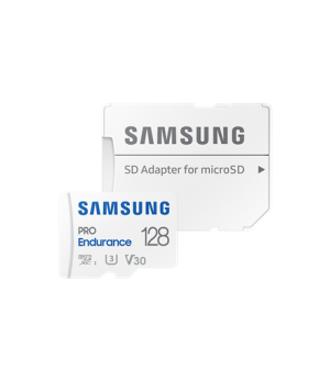 Samsung | PRO Endurance | MB-MJ128KA/EU | 128 GB | MicroSD Memory Card | Flash memory class U3, V30, Class 10 | SD adapter