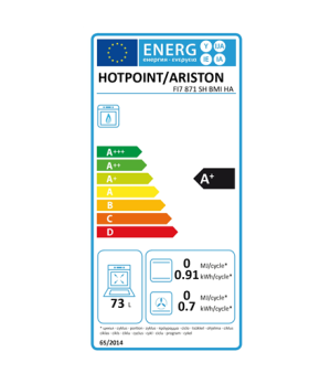 Hotpoint | FI7 871 SH BMI | Oven | 73 L | Multifunctional | AquaSmart | Electronic | Height 59.5 cm | Width 59.5 cm | Black