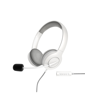 Energy Sistem Headset Office 3 White (USB and 3.5 mm plug, volume and mute control, retractable boom mic) | Energy Sistem | Wire
