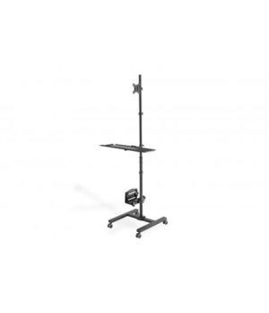 Digitus | Mobile workstation with individual height adjustment | DA-90374 | Monitor Mount, PC Holder | 17-32 " | Black