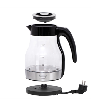 Camry | Kettle | CR 1300 | Electric | 2200 W | 1.7 L | Glass | 360° rotational base | Black