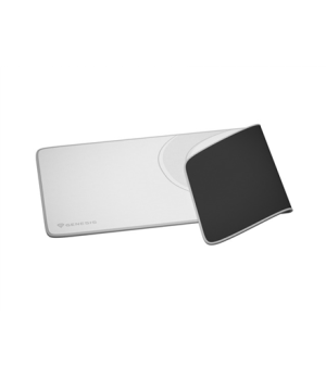 Genesis | Mouse Pad | Carbon 400 XXL Logo | 300 x 800 x 3 mm | Gray/White