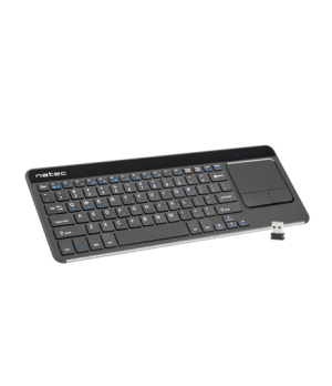 Natec | Keyboard | NKL-0968 Turbo Slim | Keyboard with Trackpad | Wireless | US | Black | USB Type-A | 400 g