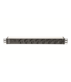 Aluminum outlet strip with pre-fuse | DN-95410 | Sockets quantity 8