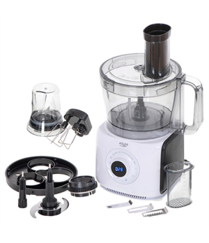 Adler | AD 4224 | LCD Food Processor 12in1 | Bowl capacity 3.5 L | 1000 W | Number of speeds 7 | Shaft material | White/Black | 