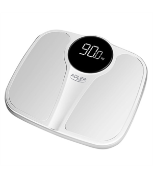 Adler | Bathroom Scale | AD 8172w | Maximum weight (capacity) 180 kg | Accuracy 100 g | Body Mass Index (BMI) measuring | White