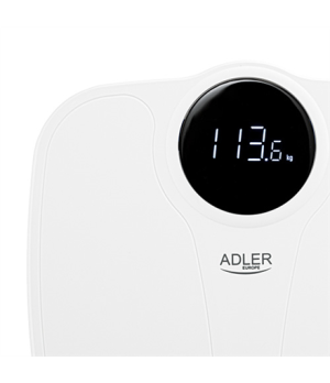 Adler | Bathroom Scale | AD 8172w | Maximum weight (capacity) 180 kg | Accuracy 100 g | Body Mass Index (BMI) measuring | White