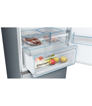 Bosch | KGN49XLEA | Refrigerator | Energy efficiency class E | Free standing | Combi | Height 203 cm | No Frost system | Fridge 