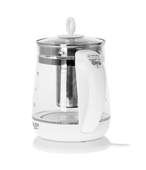 Adler | Kettle | AD 1299 | Electric | 2200 W | 1.5 L | Glass/Stainless steel | 360° rotational base | White