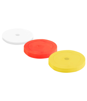 Pure2Improve | Rubber Training Markers | Red/White/Yellow