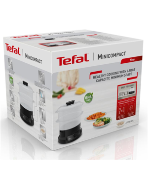 TEFAL | Food Steamer | VC139810 | Black | 800 W | Capacity 6 L | Number of baskets 2