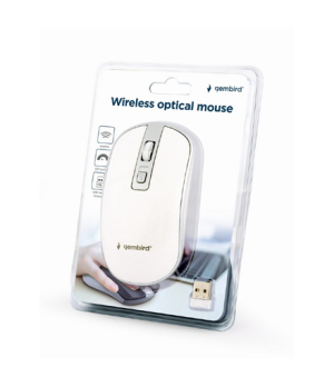 Gembird | Wireless Optical mouse | MUSW-4B-05 | Optical mouse | USB | White