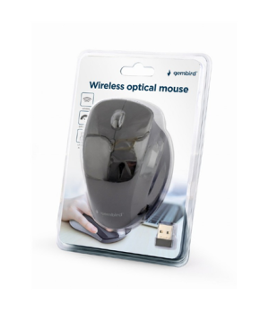 Gembird | Wireless Optical mouse | MUSW-6B-02 | Optical mouse | USB | Black