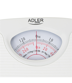 Adler | Mechanical bathroom scale | AD 8151w | Maximum weight (capacity) 130 kg | Accuracy 1000 g | White