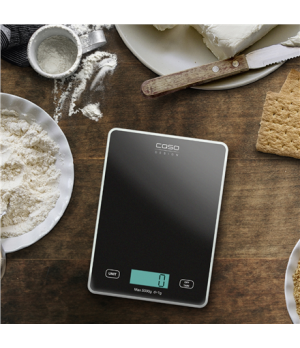 Caso | Kitchen scale | Slim | Maximum weight (capacity) 5 kg | Graduation 1 g | Black