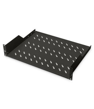 Digitus | 2U Fixed Shelf for Racks | DN-19 TRAY-2-SW | Black | Perfect for storage of components which are not 483 mm (19”) suit