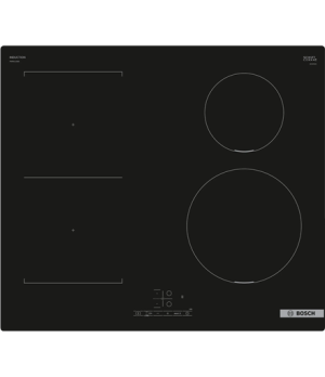 Bosch | Hob | PWP611BB5E | Induction | Number of burners/cooking zones 4 | Touch | Timer | Black