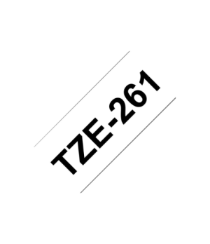 Brother | TZe-261 Laminated Tape | Black on White | TZe | 8 m | 3.6 cm