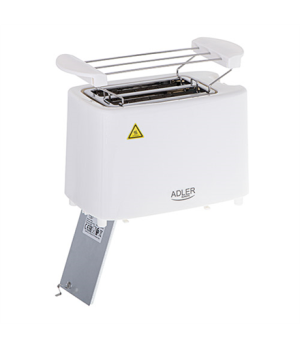 Adler | Toaster | AD 3223 | Power 750 W | Number of slots 2 | Housing material Plastic | White