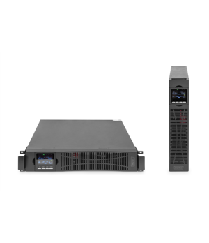 DIGITUS OnLine UPS, rack/tower, 1500VA, 1500W, LCD, 8 x C13, 1 x C19, RS-232, USB, RJ45, SNMP card (optional), relay card (optio