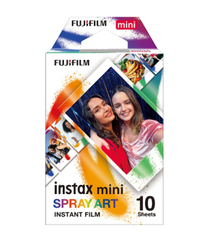 Fujifilm | Instax Mini | Art Spray Sheet (10pl) Instant Film | 54 x 86 mm | Hi-Speed ISO 800 – With superb grain quality, INSTAX