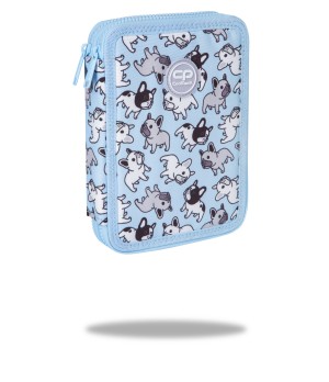 Forminis dviejų skyrių penalas su priedais CoolPack Jumper XL Cute Bulldogs