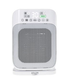 Adler | Heater with Remote Control | AD 7727 | Ceramic | 1500 W | Number of power levels 2 | Suitable for rooms up to 15 m² | Wh