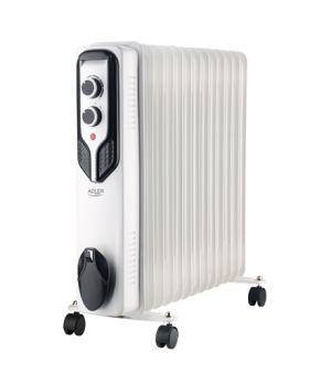 Adler | Oil-Filled Radiator | AD 7818 | Oil Filled Radiator | 2500 W | Number of power levels 3 | White