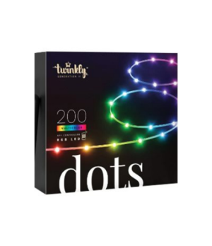 Twinkly|Dots Smart LED Lights 200 RGB (Multicolor), 10m, Transparent|RGB – 16M+ colors