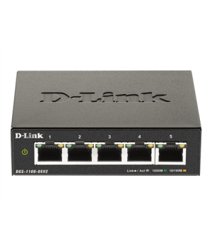 D-Link | Smart Managed Switch | DGS-1100-05V2/E | Managed L2 | Rackmountable | Gigabit Ethernet (copper) ports quantity 5