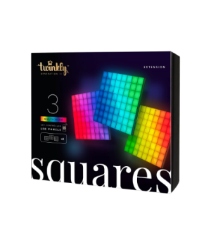 Twinkly|Squares Smart LED Panels Expansion pack (3 panels)|RGB – 16M+ colors