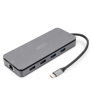 Digitus | 11 in 1 USB-C Docking Station and SSD Enclosure | DA-70896 | Dock | Ethernet LAN (RJ-45) ports 1 | VGA (D-Sub) ports q