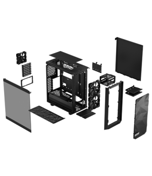 Fractal Design | Meshify 2 Compact Lite | Side window | Black TG Light tint | Mid-Tower | Power supply included No | ATX